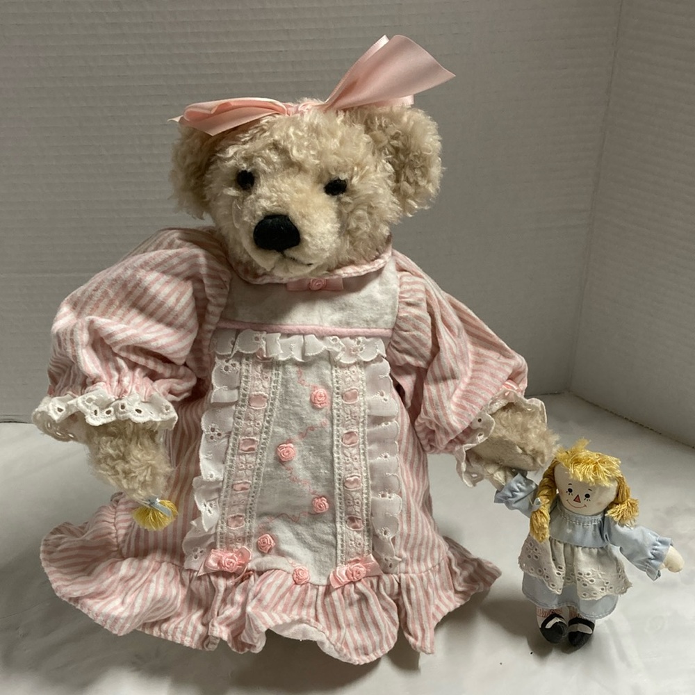 Vtg Ashton Drake 1996 Caught in Act Guilty Teddy Bear Tears Holding Raggedy Ann